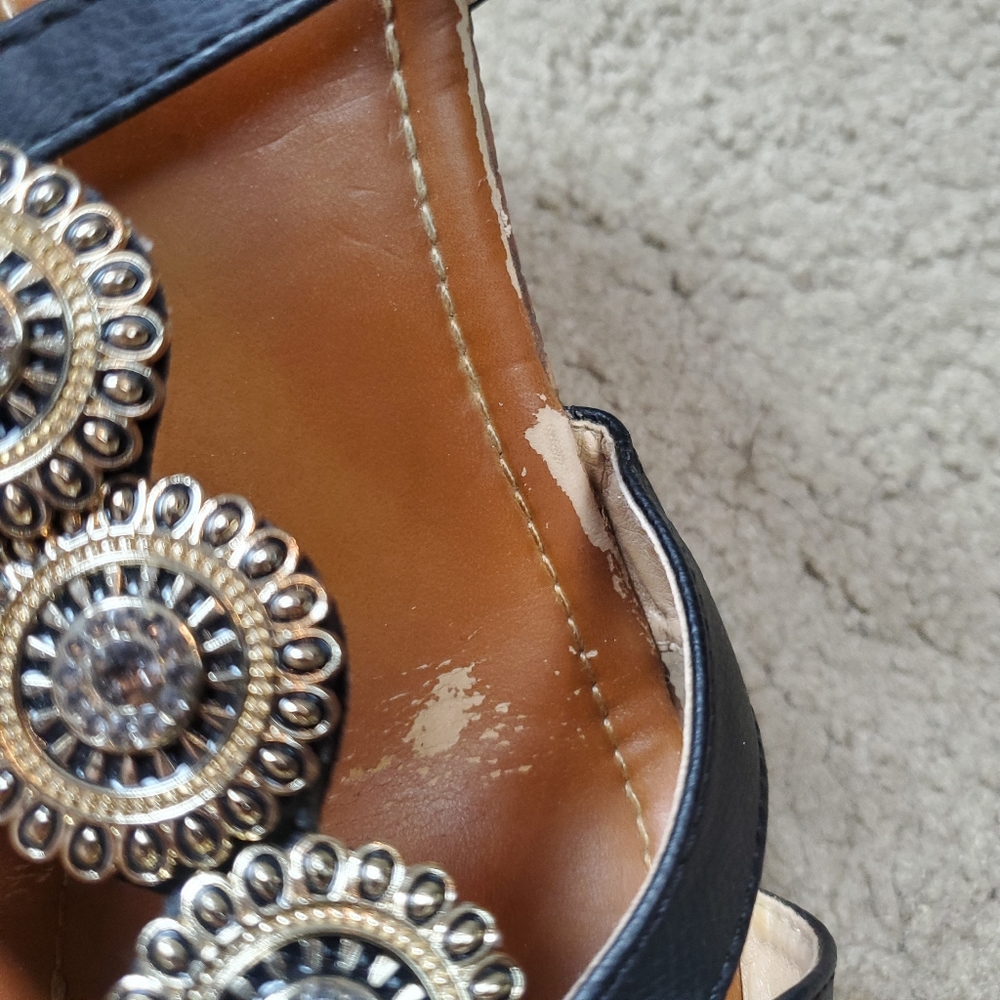 Patricia by Spring Step Satrada-B Medallion Wedge Heel, 41 (U.S. 9.5-10), Black - Picture 10 of 16